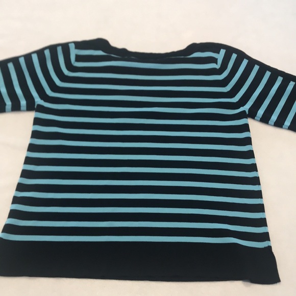Dress Barn black and blue striped sweater, 14/16, no snags - Picture 7 of 7